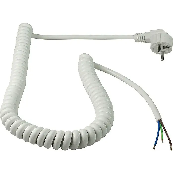 as-schwabe Anschlusskabel - 4 m, H05VV-F, Aderquerschnitt: 1,5 mm², Weiß