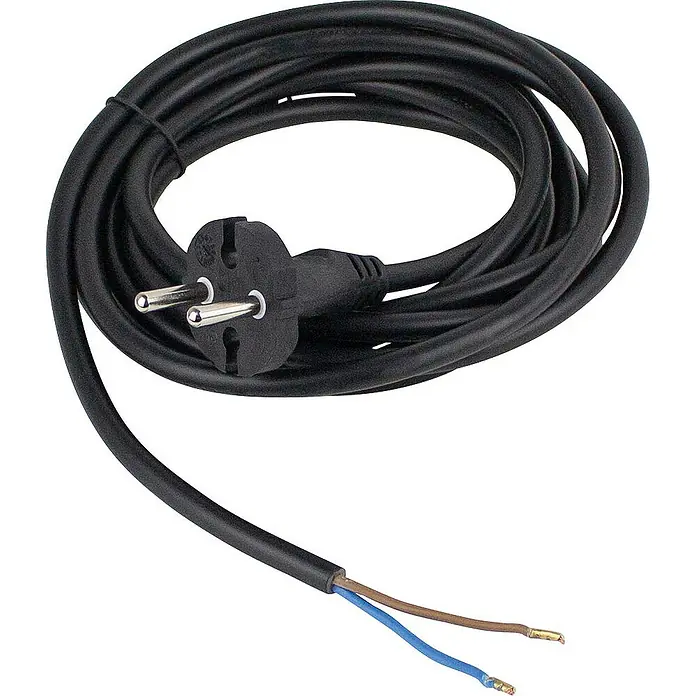 as-schwabe Anschlusskabel - 3 m, H05VV-F, Aderquerschnitt: 1 mm², Schwarz