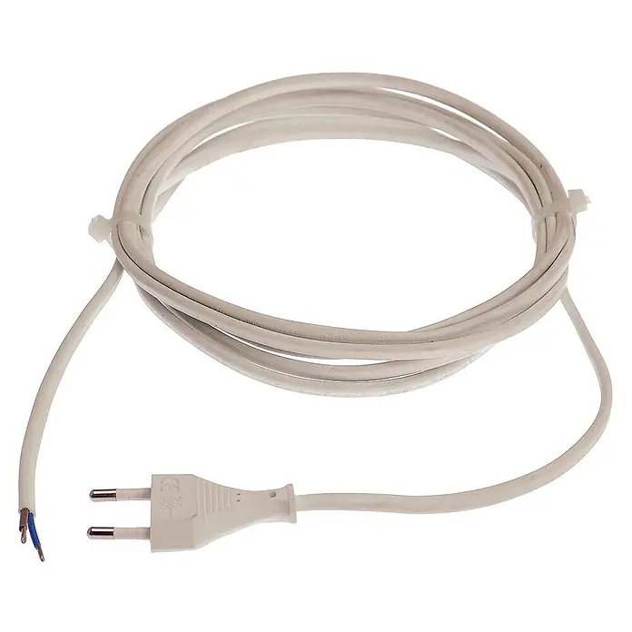 as-schwabe Anschlusskabel - 1,5 m, H03VVH2-F, Aderquerschnitt: 0,75 mm², Weiß