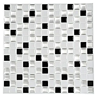 Selbstklebemosaik SVM 24082 (4 Stk., 25,4 x 25,4 cm, Schwarz/Weiß)