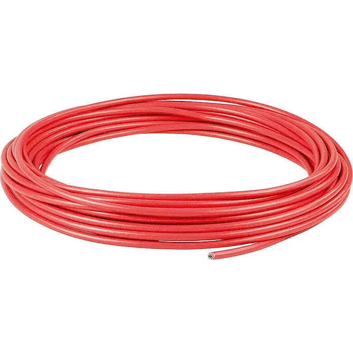 as-schwabe Anschlusskabel - 5 m, H05VV-F, Aderquerschnitt: 6 mm², Rot