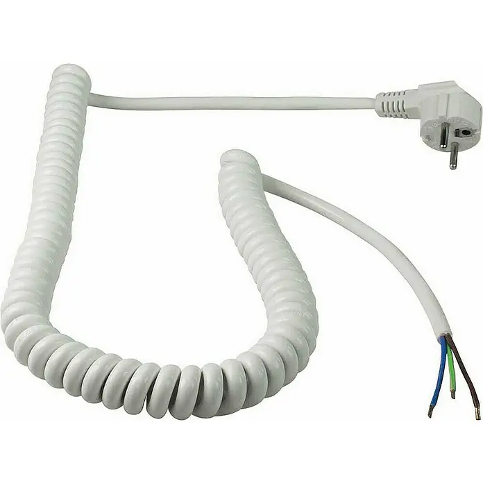 as-schwabe Anschlusskabel - 2,5 m, H05VV-F, Aderquerschnitt: 1,5 mm², Weiß