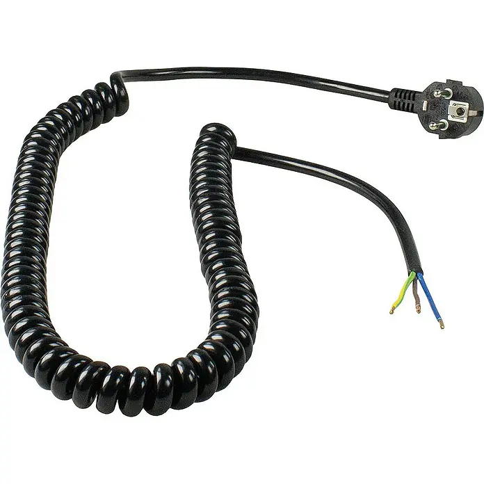 as-schwabe Anschlusskabel - 4 m, H05VV-F, Aderquerschnitt: 1,5 mm², Schwarz