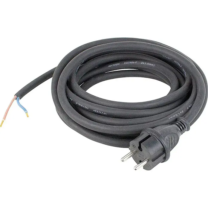 as-schwabe Anschlusskabel - 5 m, H07RN-F, Aderquerschnitt: 1,5 mm², Schwarz