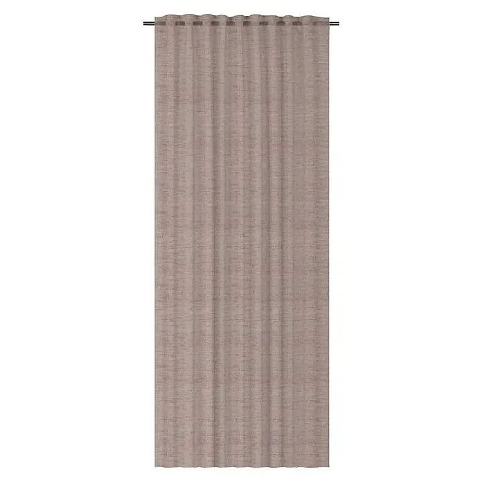 Elbersdrucke Schlaufenschal Liem - Rot, B x H: 140 x 255 cm, 100 % Polyester - Diese Aufnahme zeigt eine einzelne Vorhangbahn in einem sanften Rosa-Ton mit einer dezenten Textur, die für eine gemütliche Atmosphäre sorgt.