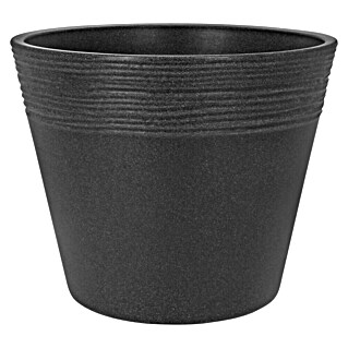 Geli Maceta para planta Napoli (Dimensiones externas (Ø x Al): 60 x 48 cm, Plástico, Antracita, Óptica de estructura)