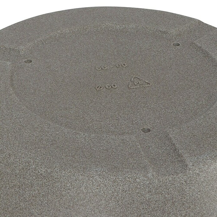 Geli Maceta para plantas y flores (Diámetro exterior: 60 cm, Altura: 45,5 cm, Plástico, Taupe)