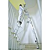 Krause Stabilo Sprossen-Gelenk-Teleskopleiter mit 4 Holmverlängerungen (Arbeitshöhe: 6,05 m, 4 x 5 Sprossen, Treppenfunktion, Aluminium)
