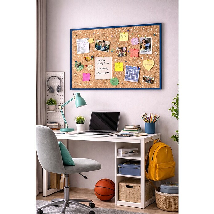 Corcho para notas Cork Inside azul (60 x 40 x 1,6 cm, Corcho)