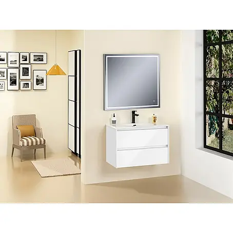Conjunto de mueble de baño Sagano con espejo Led Lisbeth