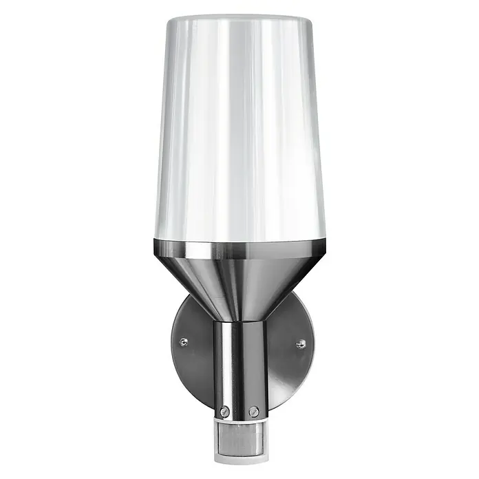 Osram Endura Classic LED-Außenwandleuchte - 161 x 12 x 305 cm, Edelstahl, IP44 - Moderne Außenwandleuchte aus Edelstahl mit Bewegungsmelder für eine stilvolle und sichere Beleuchtung Ihres Außenbereichs.