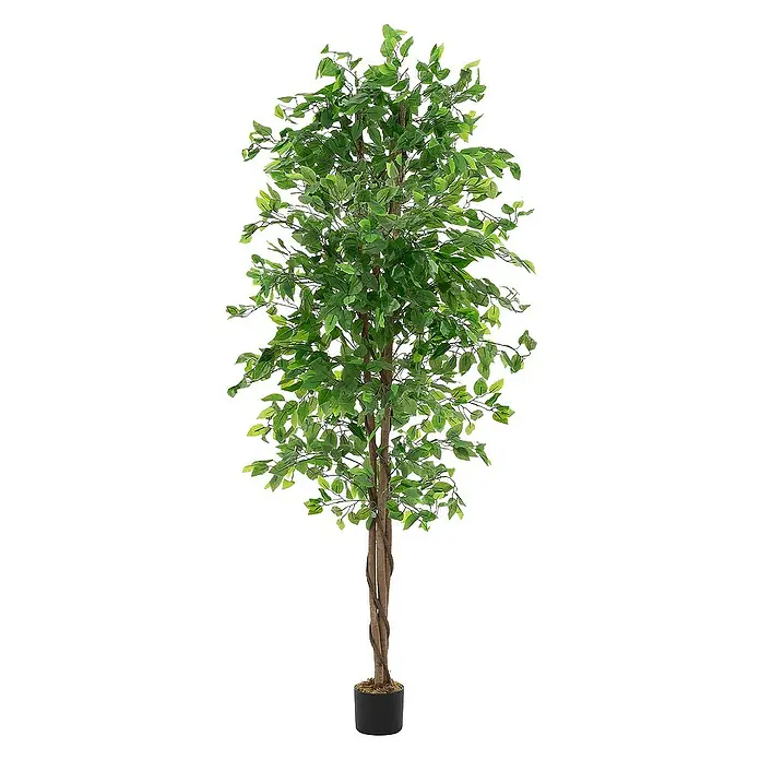ML-Design Kunstpflanze Ficus Kunstbaum fr Innen & Auen mit Naturholzstamm  im Topf online kaufen bei BAUHAUS