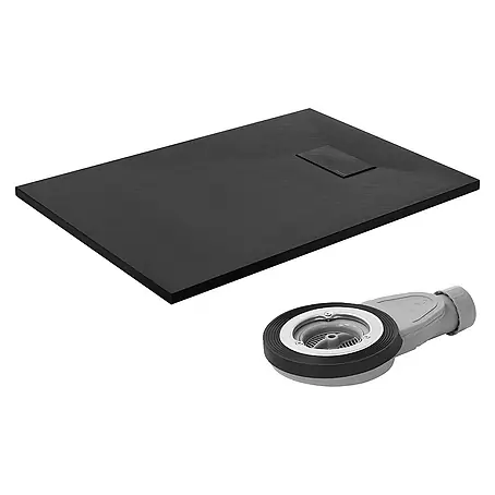 LuxeBath  Duschwannen-Set Duschtasse Brausetasse mit Ablaufgarnitur und Anti-Rutsch-Oberfläche