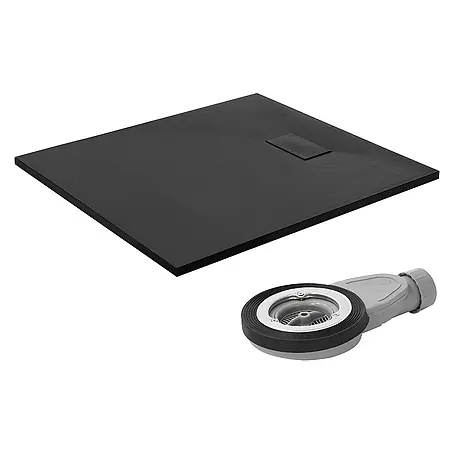 LuxeBath  Duschwannen-Set Duschtasse Brausetasse mit Ablaufgarnitur und Anti-Rutsch-Oberfläche