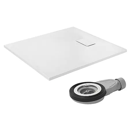 LuxeBath  Duschwannen-Set Duschtasse Brausetasse mit Ablaufgarnitur und Anti-Rutsch-Oberfläche