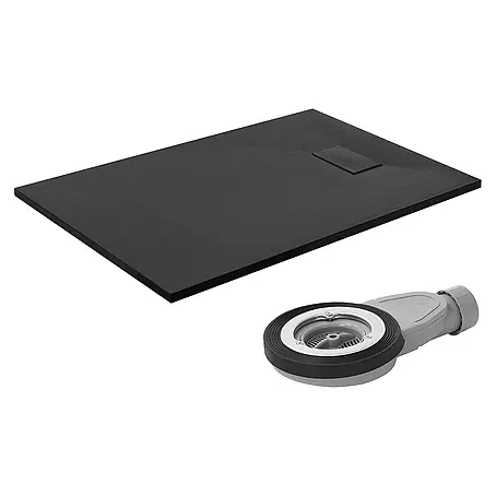 LuxeBath  Duschwannen-Set Duschtasse Brausetasse mit Ablaufgarnitur und Anti-Rutsch-Oberfläche