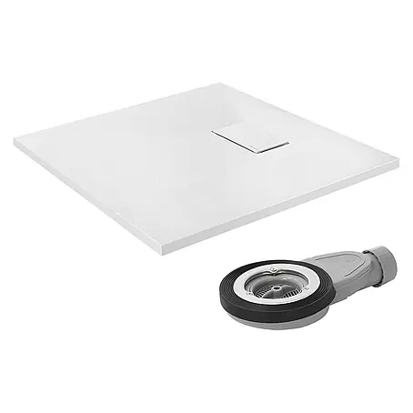 LuxeBath  Duschwannen-Set Duschtasse Brausetasse mit Ablaufgarnitur und Anti-Rutsch-Oberfläche