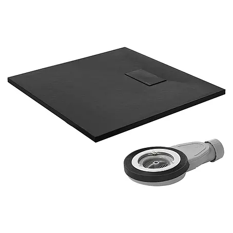 LuxeBath  Duschwannen-Set Duschtasse Brausetasse mit Ablaufgarnitur und Anti-Rutsch-Oberfläche