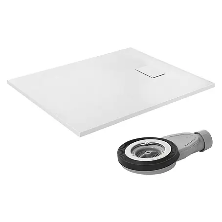 LuxeBath  Duschwannen-Set Duschtasse Brausetasse mit Ablaufgarnitur und Anti-Rutsch-Oberfläche