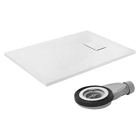 LuxeBath  Duschwannen-Set Duschtasse Brausetasse mit Ablaufgarnitur und Anti-Rutsch-Oberfläche