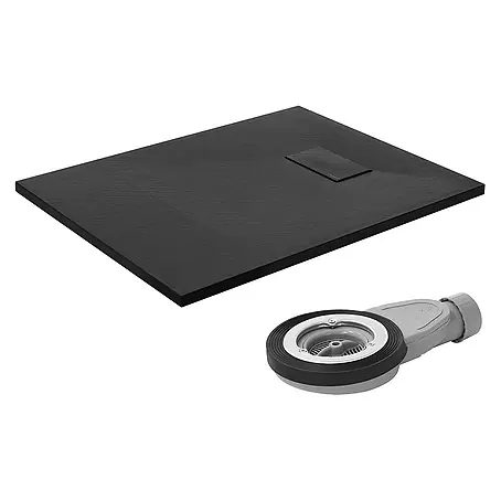 LuxeBath  Duschwannen-Set Duschtasse Brausetasse mit Ablaufgarnitur und Anti-Rutsch-Oberfläche