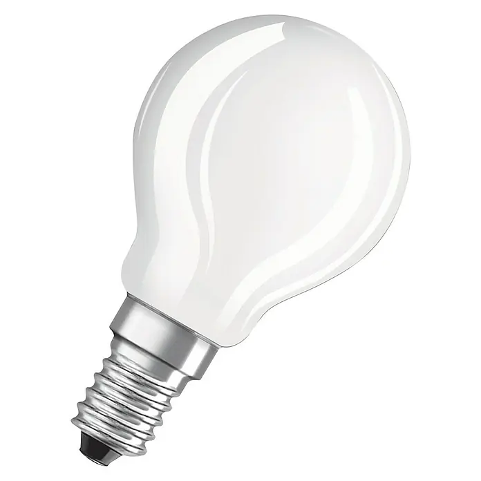 Osram LED-Lampe Tropfenform E14 matt - E14, Nicht Dimmbar, Warmweiß, 470 lm, 4 W - Ansicht von oben