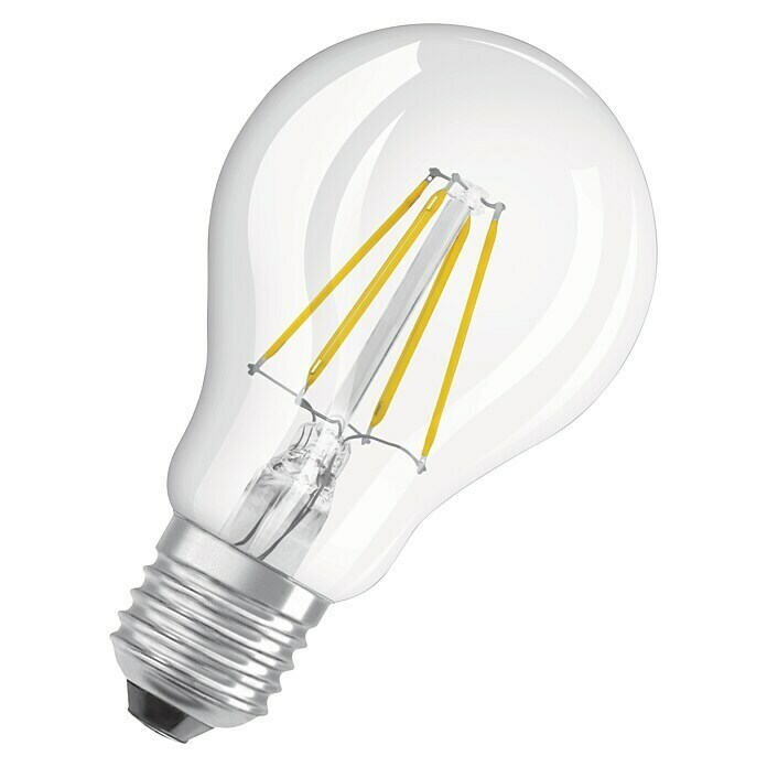 Osram Bombilla LED Retrofit Classic A (4,5 W, E27, A60, Blanco cálido, Intensidad regulable, Claro)