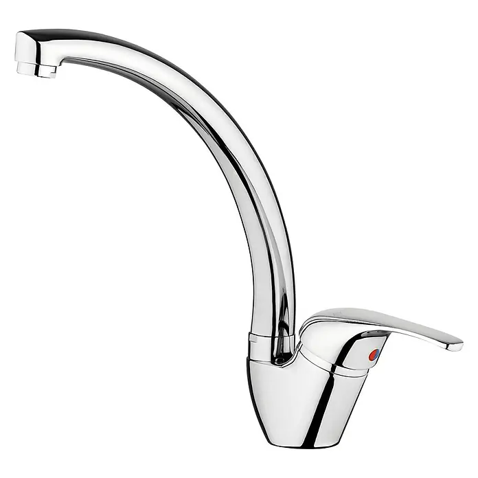Pyramis Spültischarmatur Sereno - Chrom, Glänzend - Chrom-Küchenarmatur mit elegantem Schwenkauslauf und Einhebelmischer für moderne Küchen.\n