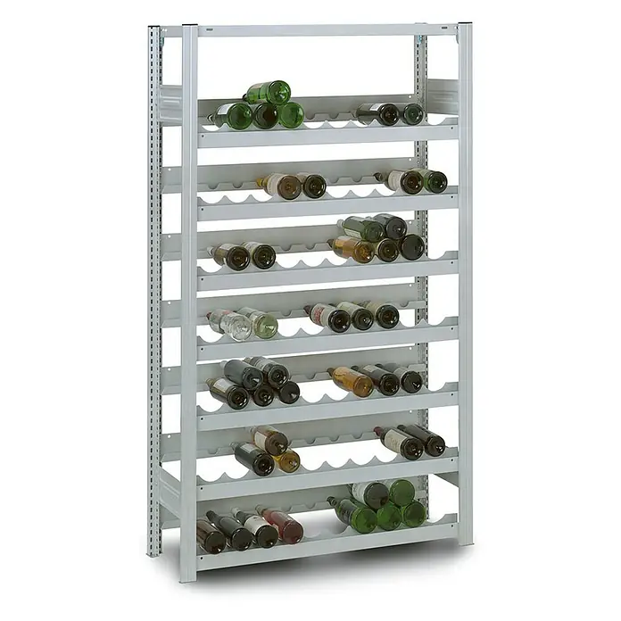 Proregal Flaschenregal MAGNUS Stecksystem - L x B x H: 30 x 100 x 175 cm, Stahl, Anzahl Böden: 7 Stk.