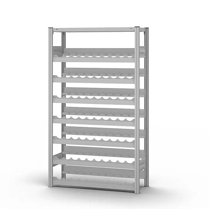 Proregal Flaschenregal MAGNUS Stecksystem - L x B x H: 30 x 100 x 175 cm, Stahl, Anzahl Böden: 7 Stk.