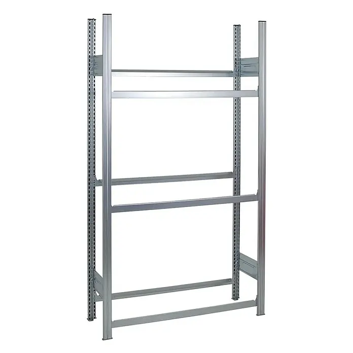 Proregal Getränkekistenregal CHIEMSEE - H x B x T: 185 x 106 x 34 cm, Traglast pro Boden: 100 kg, Anzahl Böden: 3 Stk., Stecken, Verzinkt