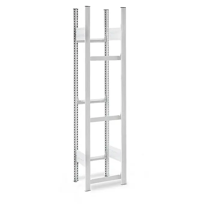 Proregal Getränkekistenregal MAGNUS Stecksystem - H x B x T: 175 x 50 x 30 cm, Traglast pro Boden: 100 kg, Anzahl Böden: 3 Stk., Stecken, Lichtgrau