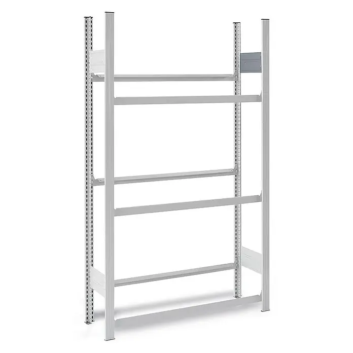 Proregal Getränkekistenregal MAGNUS Stecksystem - H x B x T: 175 x 100 x 30 cm, Traglast pro Boden: 100 kg, Anzahl Böden: 3 Stk., Stecken, Lichtgrau