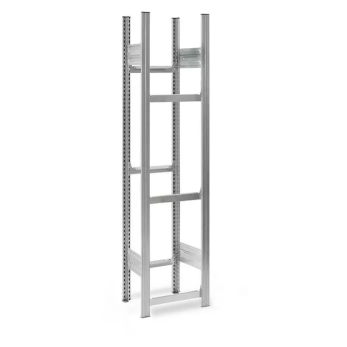 Proregal Getränkekistenregal MAGNUS Stecksystem - H x B x T: 175 x 50 x 30 cm, Traglast pro Boden: 100 kg, Anzahl Böden: 3 Stk., Stecken, Verzinkt