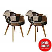 Home Deco Factory Silla butaca Patchwork (Marrón, 2 pzs.) | BAUHAUS