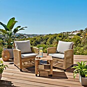 Conjunto de muebles Alicante (3 pzs., Acero/Poliéster, Marrón) | BAUHAUS