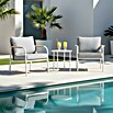 Sunfun Conjunto de muebles Anabel (3 pzs., Ratán sintética/Acero, Beige/Gris) | BAUHAUS