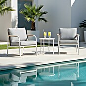 Sunfun Conjunto de muebles Anabel (3 pzs., Ratán sintética/Acero, Beige/Gris) | BAUHAUS