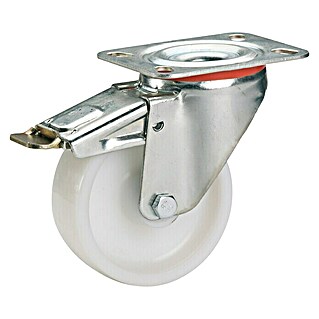 Stabilit Zakretni kotač za transportna kolica (Promjer kotačića: 100 mm, Nosivost: 200 kg, Klizni ležaj, S pločom i zaustavnikom)
