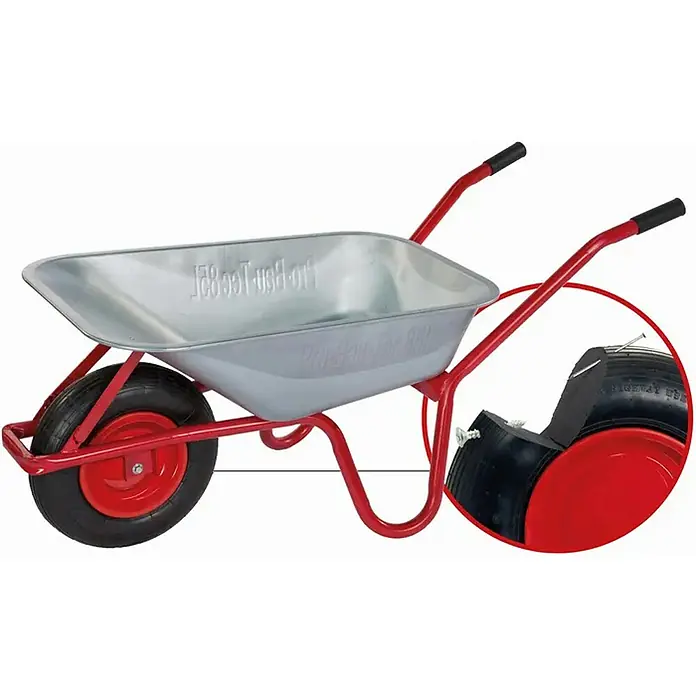 Pro-Bau-Tec Bauschubkarre Garten- und schubkarre mit PU-Rad 85L Tragkraft 160kg - 