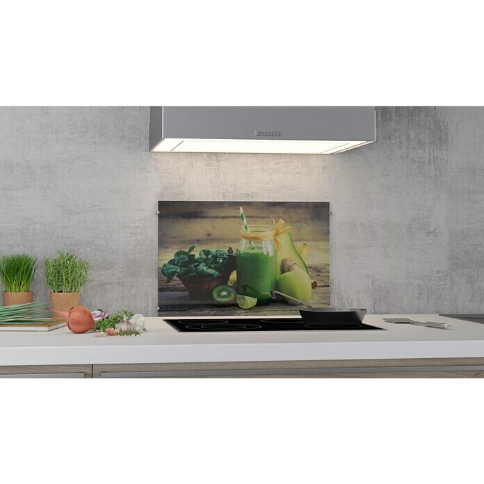 CUCINE Küchenrückwand (Green Smoothie, 60 x 40 cm, Stärke: 6 mm, Einscheibensicherheitsglas (ESG))