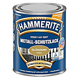 Hammerite Metall-Schutzlack (Gold, 250 ml, Glänzend, Lösemittelhaltig)