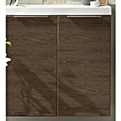 Camargue Fresh Waschtischunterschrank (21,9 x 59,8 x 60,4 cm, Mit Schwenkkorb & Duftgel, Eiche Maron, Matt)