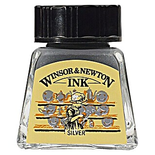 Winsor & Newton Tinta za crtanje (Srebrne boje, 14 ml, Boca)