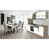 Respekta Composición de cocina (Ancho: 250 cm, Con dispositivos eléctricos, Blanco)