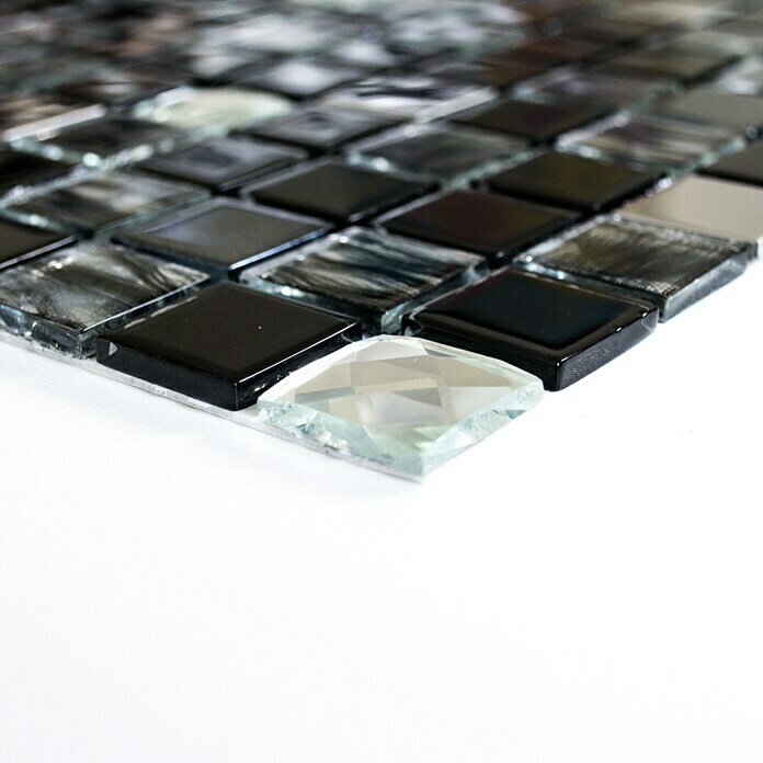 Zelfklevend mozaïek SAM 4CM26 (30 x 30 cm, Glas, Mix zwart)