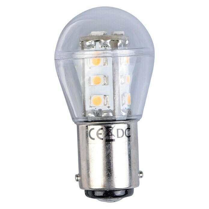 Talamex LED-Leuchtmittel für Boote1,6 W, 10 V - 30 V, Sockel: BA15D, Lichtfarbe: Warmweiß, G (A bis G) Front View