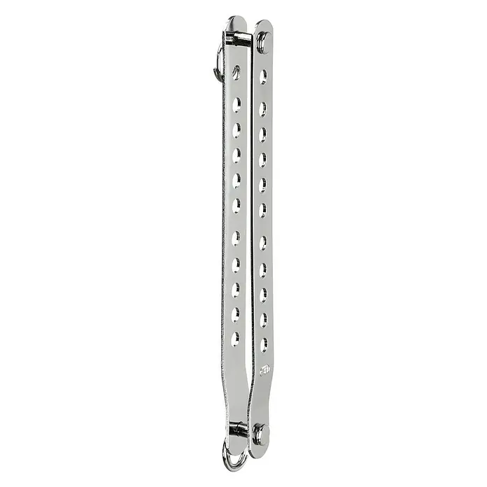 Sprenger Wantenhänger - Länge: 155 mm, Edelstahl, Korrosionsbeständig - Glänzende Metall-Handfessel mit Löchern zur Größenanpassung und Ringen an beiden Enden für sicheren Halt.