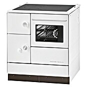 Haas+Sohn Küchenherd HA 75.5 (7,5 kW, Raumheizvermögen: 230 m³, Backofen rechts, Stahlherdplatte, Weiß)