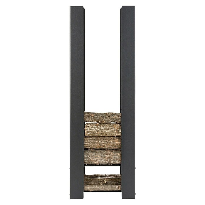 Holzkorb Irena (53 x 34,5 x 110 cm, Stahlblech, Schwarz)